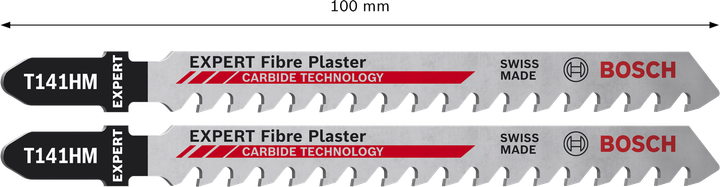 Hoja de sierra de calar Bosch EXPERT Fiber Plaster T141HM, paquete de 2.
